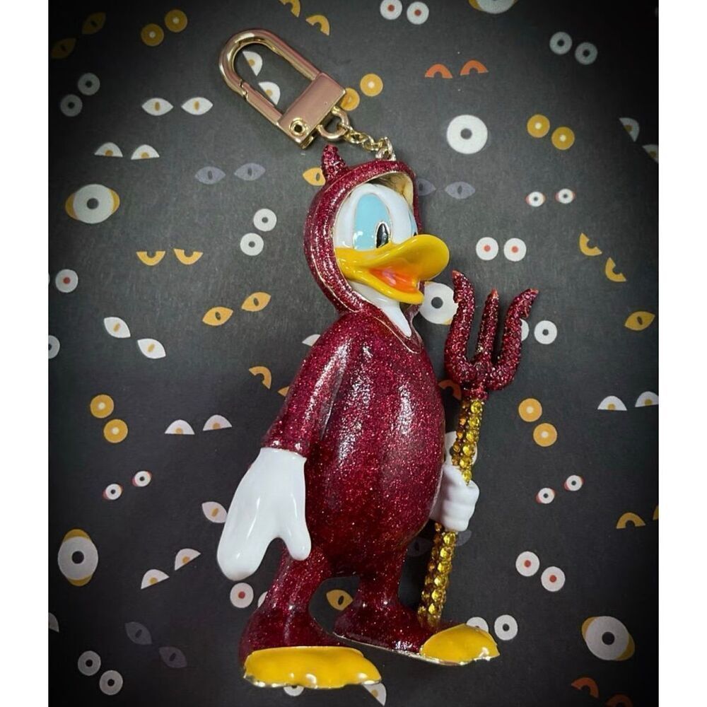 Baublebar disney bag charm/keychain Donald Duck devil costume halloween bling
